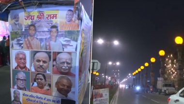 Ram Mandir 'Heroes': Vehicle With Photos of Prominent Leaders of Ram Temple Movement in Ayodhya, Video Goes Viral