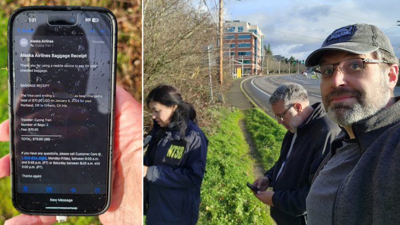 Alaska Airlines Incident: iPhone Found in Working Condition Discovered Post 16,000 Feet Fall; Confirms NTSB (See Pics and Video)