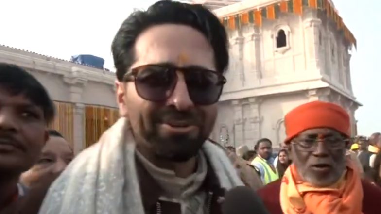 ‘It’s Beautiful’! Ayushmann Khurrana Praises Beauty of Ayodhya’s Ram Mandir, Expresses Gratitude for Being Invited to Consecration Ceremony (Watch Video)