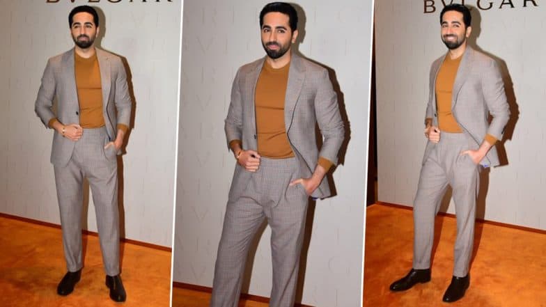 Ayushmann Khurrana Dazzles in Sharp Beige Suit at an Event in Mumbai (View Pics)