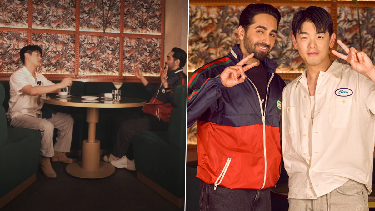 Ayushmann Khurrana Treats Korean Singer Eric Nam to Indian Cuisine, Duo Try  Kanda Bhajiya, Chole Khulcha and Biryani Together (Watch Video) | LatestLY