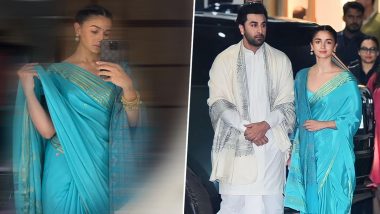Loved Alia Bhatt's Ramayana-Inspired Saree Worn at Ayodhya Ram Mandir Ceremony? Take Closer Look at the Garment And Unveil Meaning Behind Its Enchanting Embroidery! (View Pics and Videos)