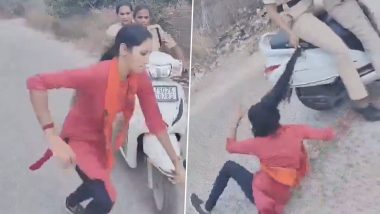 Telangana: Policewomen Drags Protesting Student by Hair on Scooty in Hyderabad; Video Goes Viral