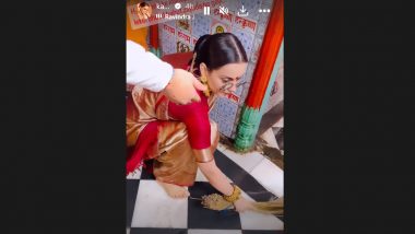 Ram Mandir Pran Pratishtha: Kangana Ranaut Sweeps Floor at Ayodhya's Hanuman Garhi Temple (Watch Video)