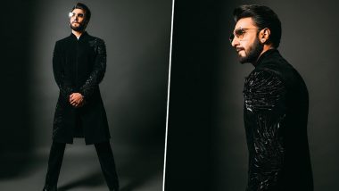 Ranveer Singh Dazzles in Ebony Black Sherwani and Trouser, Actor Poses in Style As He Shares Photos on Insta!