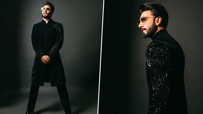 Ranveer Singh Dazzles in Ebony Black Sherwani and Trouser, Actor Poses in Style As He Shares Photos on Insta!