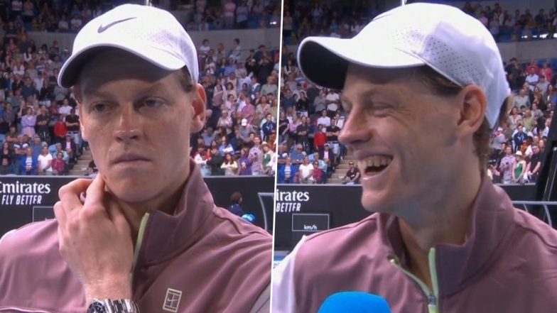 Australian Open 2024: 'It's A Dream To Have The Baywatch Physicality' Jannik Sinner Cracks Up the Crowd in On-Court Interview (Watch Video)