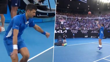 Novak Djokovic Flaunts His Basketball Skills With Touchdown Dance at Charity Event Prior to Australian Open 2024 Main Draw (Watch Video)