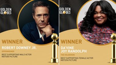 Golden Globes 2024: Da'Vine Joy Randolph and Robert Downey Jr Win Supporting Actor Awards