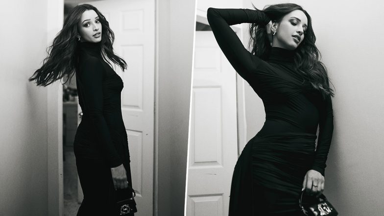 Triptii Dimri Stuns in Black Bodycon Maxi Dress, Takes Instagram by ...