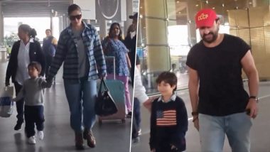Kareena Kapoor Khan and Saif Ali Khan, Along With Taimur and Jeh, Are Back in Mumbai After Their Swiss Vacation (Watch Video)