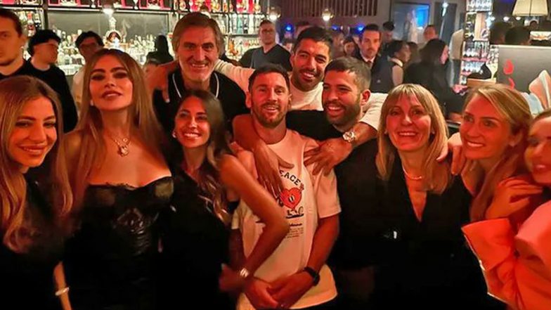 Inter Miami Stars Lionel Messi, Luis Suarez, Jordi Alba Spotted Dining With Actress Sofia Vergara and Friends in Miami