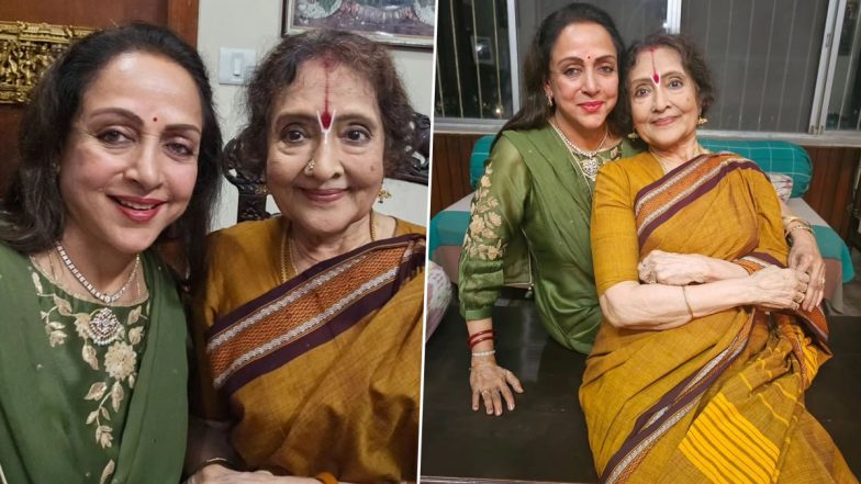 Hema Malini Meets Her ‘Role Model’ Vyjayanthimala in Chennai, Shares Heartfelt Post for the Padma Vibhushan Awardee on Instagram (View Pics)