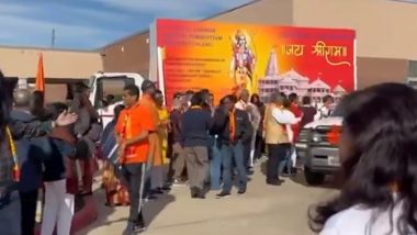 US: Hindu Americans Hold Car Rally in Houston Ahead of Ram Temple's Consecration in Ayodhya (See Pics and Videos)