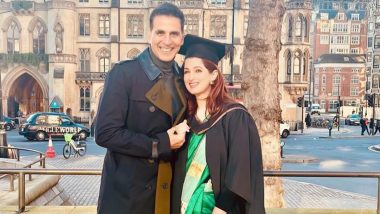 Akshay Kumar Congratulates Superwoman Twinkle Khanna As She Graduates With a Master’s Degree, Actor Says ‘So Proud, Tina!’ (View Pic)