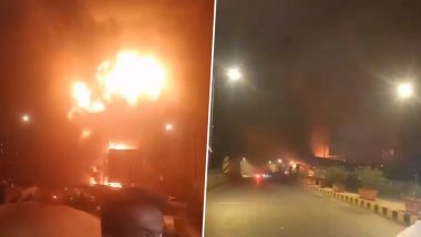 Goregaon Fire Video: Massive Blaze Erupts After Blast in Mumbai's Asmi Industrial Complex