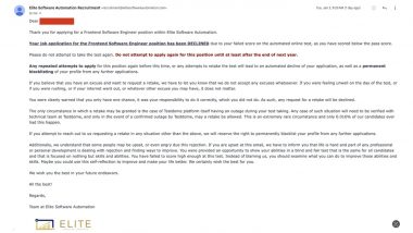 ‘Do Not Attempt To Apply Again’: US Based IT Company’s Harsh Rejection Email to Candidate Goes Viral