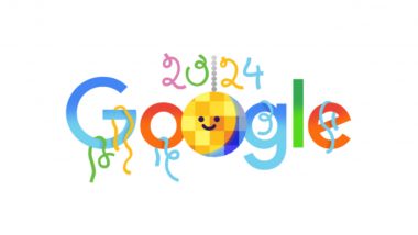 New Year's Day 2024 Google Doodle: Search Engine Giant Wishes Happy New Year 2024 With Festive Doodle (See Pic)