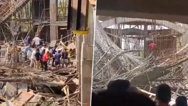 Telangana Church Collapse Video: One Dead, Nine Injured After Under-Construction Church Collapses in Sangareddy