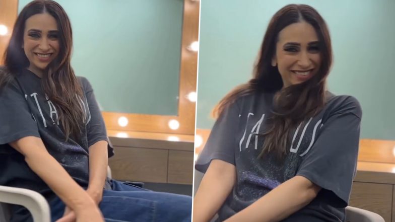 Karisma Kapoor Shows Off Her Playful and Joyous Side As She Twirls Sitting on Chair in Her Latest Insta Post! (Watch Video)