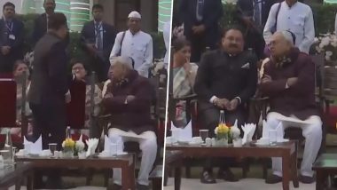 Bihar Political Crisis: State Minister Ashok Choudhary Removes Slip of Deputy CM Tejashwi Yadav’s Name During Official Event in Patna, Takes His Seat Beside CM Nitish Kumar (Watch Video)