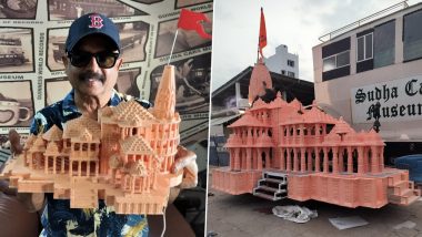 Ram Mandir Special: Hyderabad Designer Makes Unique Ayodhya Ram Temple-Shaped Car Ahead of ‘Pran Pratishtha’ Ceremony (See Pics and Watch Video)