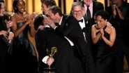 75th Primetime Emmy Awards: Ebon Moss-Bachrach Smooches &lsquo;The Bear&rsquo; Co-Star Matty Matheson to Seal Their Show's Emmy Win for Outstanding Comedy Series (Watch Video)