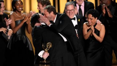 75th Primetime Emmy Awards: Ebon Moss-Bachrach Smooches ‘The Bear’ Co-Star Matty Matheson to Seal Their Show's Emmy Win for Outstanding Comedy Series (Watch Video)