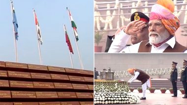 Republic Day 2024 Celebrations Begin with PM Narendra Modi Paying Homage to Bravehearts at National War Memorial (Watch Video)