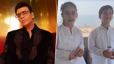 Republic Day 2024: Karan Johar’s ‘Cuties’ Yash and Roohi Dress Up in White as They Wish Fans on Insta (View Pic)