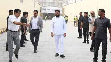 Maharashtra CM Eknath Shinde Says Toll-Free Mumbai Coastal Road Project To Be Partly Opened for Traffic This Month-End (See Pics)