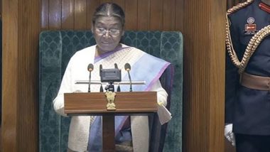 Budget Session 2024: President Droupadi Murmu Lists Ram Temple, Economic Reforms as Key Achievements of Modi Government (Watch Video)