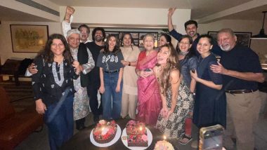 Farhan Akhtar Birthday: Shabana Azmi Showers Love on Her ‘Betu’ As She Celebrates With Shibani Dandekar, Zoya Akhtar and Others (View Pic)