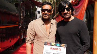 Raid 2: Ajay Devgn Commences Shooting For His Upcoming Film, Thanks Ravi Teja for Gracing Mahurat Shot (View Pics)