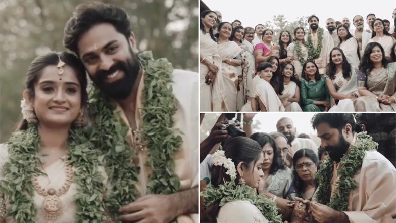 Govind Padmasoorya Marries Gopika Anil at Vadakkumnathan Temple in Kerala; Check Out Exquisite Photos and Video From Actors' Wedding!