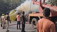 Odisha Road Accident: Two Killed As Tanker-Truck Collide, Fall Into Gorge, Catch Fire at Bangiriposi Ghat in Mayurbhanj District (Watch Videos)