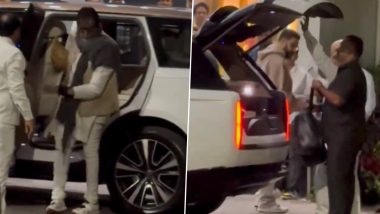 Amitabh Bachchan and Abhishek Bachchan Leave for Ayodhya To Attend Ram Mandir Pran Pratishtha Ceremony (Watch Video)