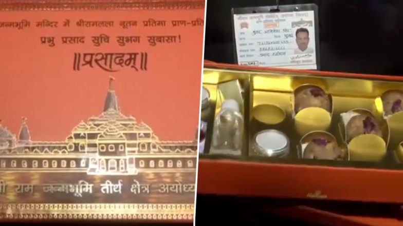 Ram Mandir Prasad Revealed: From 'Kumkum' to 'Sarju Neer', Take a Look at Ayodhya Ram Temple 'Prasadam' (Watch Video)