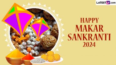 Happy Makar Sankranti 2024 Wishes & HD Images: WhatsApp Stickers, Greetings, Wallpapers, Quotes and SMS for the Auspicious Celebration