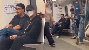 Akshay Kumar Leaves Fans Impressed As He Ditches His Fancy Ride To Travel in Mumbai Metro for Work (Watch Video)