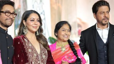 Shah Rukh Khan and Gauri Khan Grace Aamir Khan’s Daughter Ira Khan’s Wedding Reception With Nupur Shikhare (View Pics)