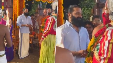 Kantara Actor Rishab Shetty Celebrates Bhuta Kola Festival With Family, Shares a Glimpse of ‘Divine Moments’ on Insta! (Watch Video)