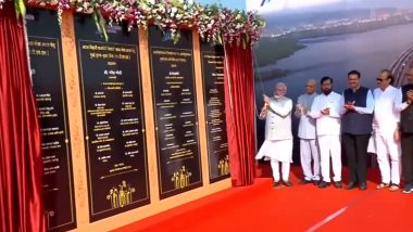 PM Narendra Modi Inaugurates Mumbai Trans Harbour Link, India's Longest Sea Bridge (Watch Video)