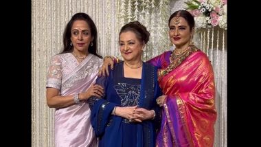 Bollywood Legends Hema Malini, Saira Bano and Rekha Reunite at Aamir Khan’s Daughter Ira Khan’s Wedding Reception With Nupur