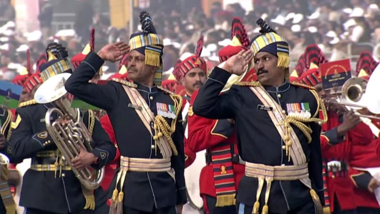 Republic Day 2024: Army's Sikh Regiment, Kumaon Regiment March Down Kartavya Path (Watch Video)