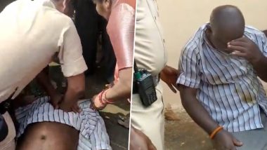 Telangana: Man Collapses Due to Sudden Heart Attack, Cop Saves His Life by Giving CPR in Dummapeta (Watch Video)