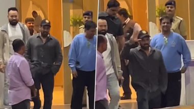 Salman Khan Spotted Amidst Tight Guard at Mumbai Airport After Recent Security Scare at His Panvel Farmhouse (Watch Video)