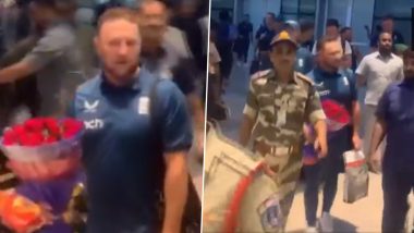 IND vs ENG: England Cricket Team Arrive in Hyderabad Ahead of Five-Match Test Series Against India