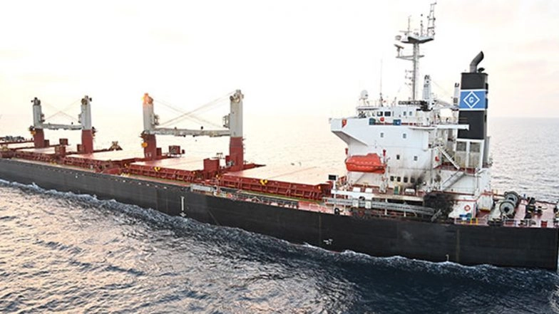 Indian Navy Warship INS Visakhapatnam Rescues US-Owned Ship MV Genco Picardy Under Drone Attack in Gulf of Aden, No Injuries Reported