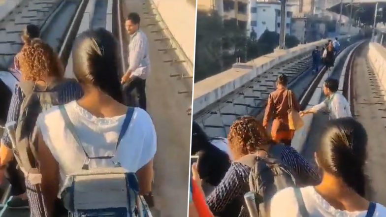 Mumbai Metro Service Disrupted: Metro Services Hit Between Dahisar and Kandivali West Due to Technical Snag (Watch Videos)